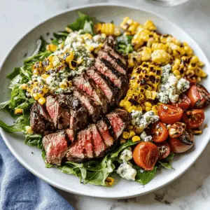 Treat yourself to a fresh and flavorful Balsamic Steak Gorgonzola Salad with Grilled Corn! This delicious dish combines tender steak, creamy gorgonzola cheese, and smoky grilled corn for the perfect summer meal. Great for lunch or dinner, it’s a delightful way to enjoy vibrant ingredients. Save this pin so you can whip it up at your next gathering!