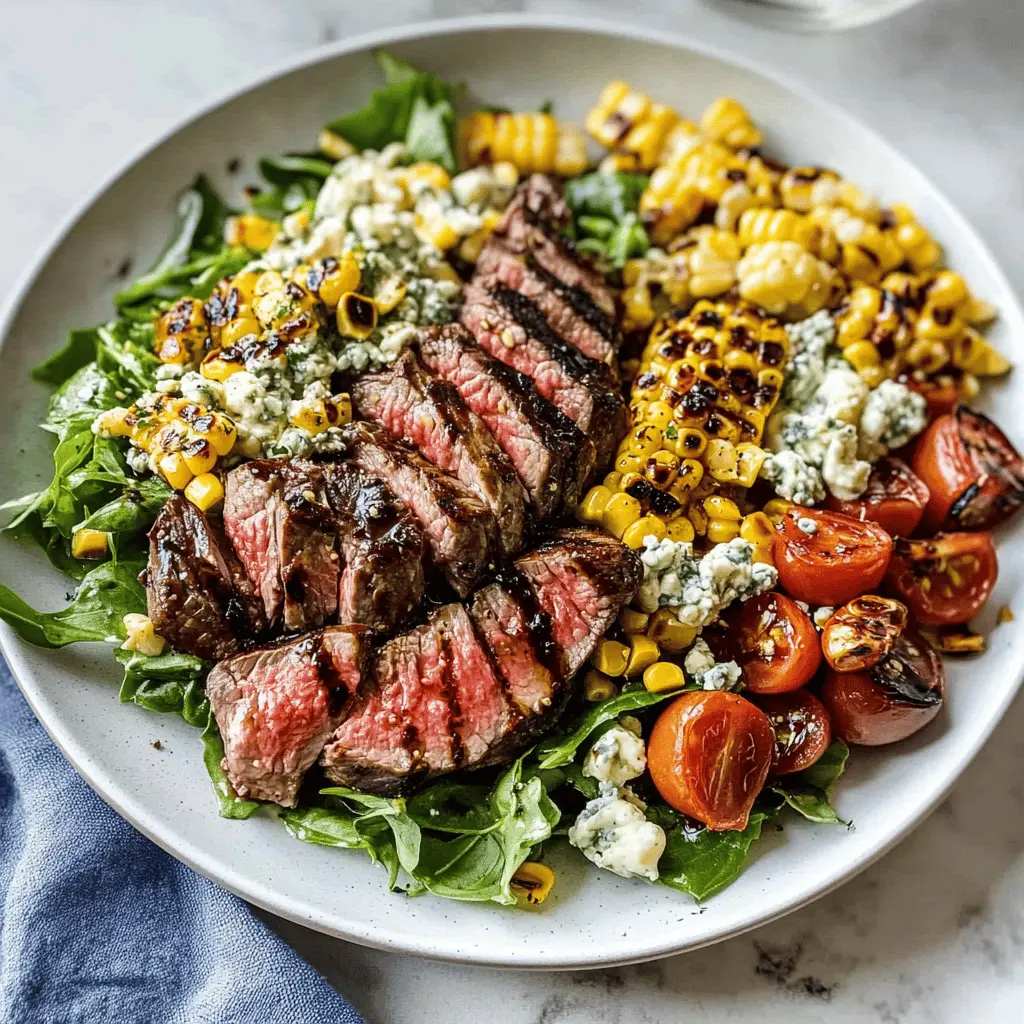 Treat yourself to a fresh and flavorful Balsamic Steak Gorgonzola Salad with Grilled Corn! This delicious dish combines tender steak, creamy gorgonzola cheese, and smoky grilled corn for the perfect summer meal. Great for lunch or dinner, it’s a delightful way to enjoy vibrant ingredients. Save this pin so you can whip it up at your next gathering!