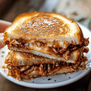 Get ready for a mouthwatering twist on comfort food with this BBQ Chicken Grilled Cheese! This delightful sandwich features tender chicken infused with smoky BBQ sauce, melted cheese, and perfectly toasted bread. Ideal for lunch or a cozy dinner, you won’t want to miss this cheesy goodness. Save the recipe now for your next mealtime adventure!