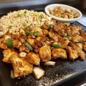 Fire up your griddle for a delicious night in with this Blackstone Hibachi Chicken recipe! Juicy chicken marinated in tasty soy sauce, ginger, and garlic brings a burst of flavor to your dinner. Perfect for family gatherings or a fun date night, this crowd-pleaser is easy to whip up and sure to impress. Save this recipe for your next cookout adventure!