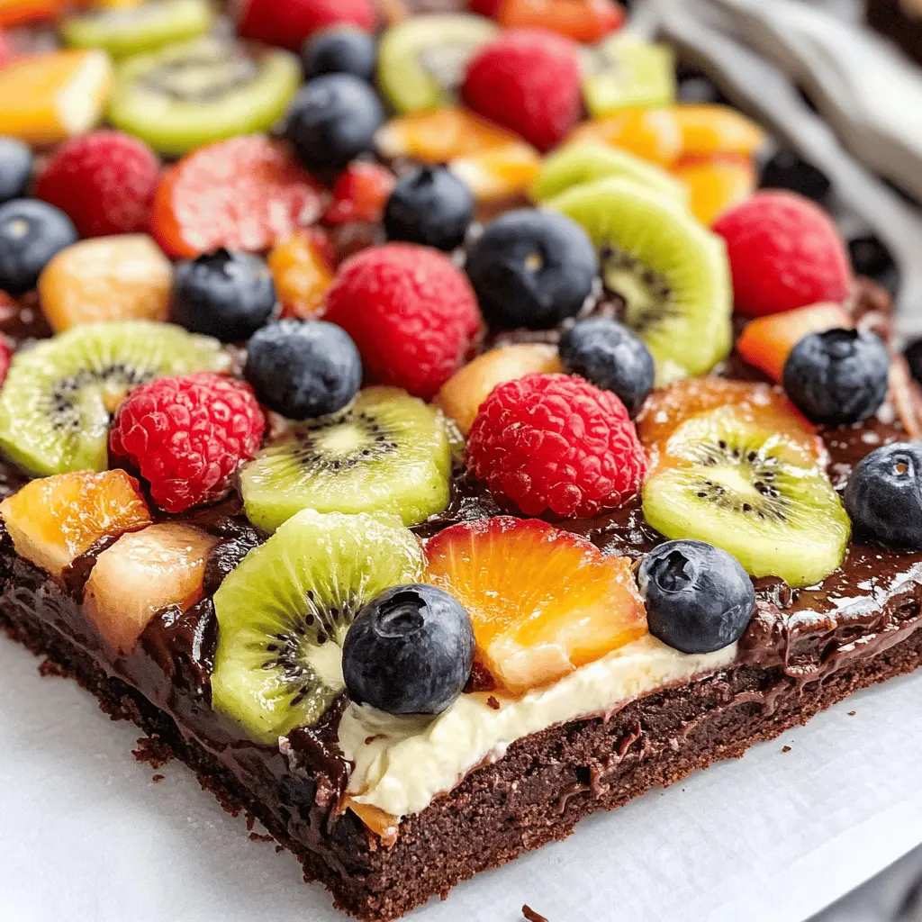 Looking for a fun dessert idea? This Brownie Fruit Pizza combines rich brownie crust with a creamy topping and colorful fresh fruits, making it a hit for any gathering. Perfect for kids' parties, potlucks, or family celebrations! Save this delicious recipe to impress your guests with a sweet twist on classic pizza.
