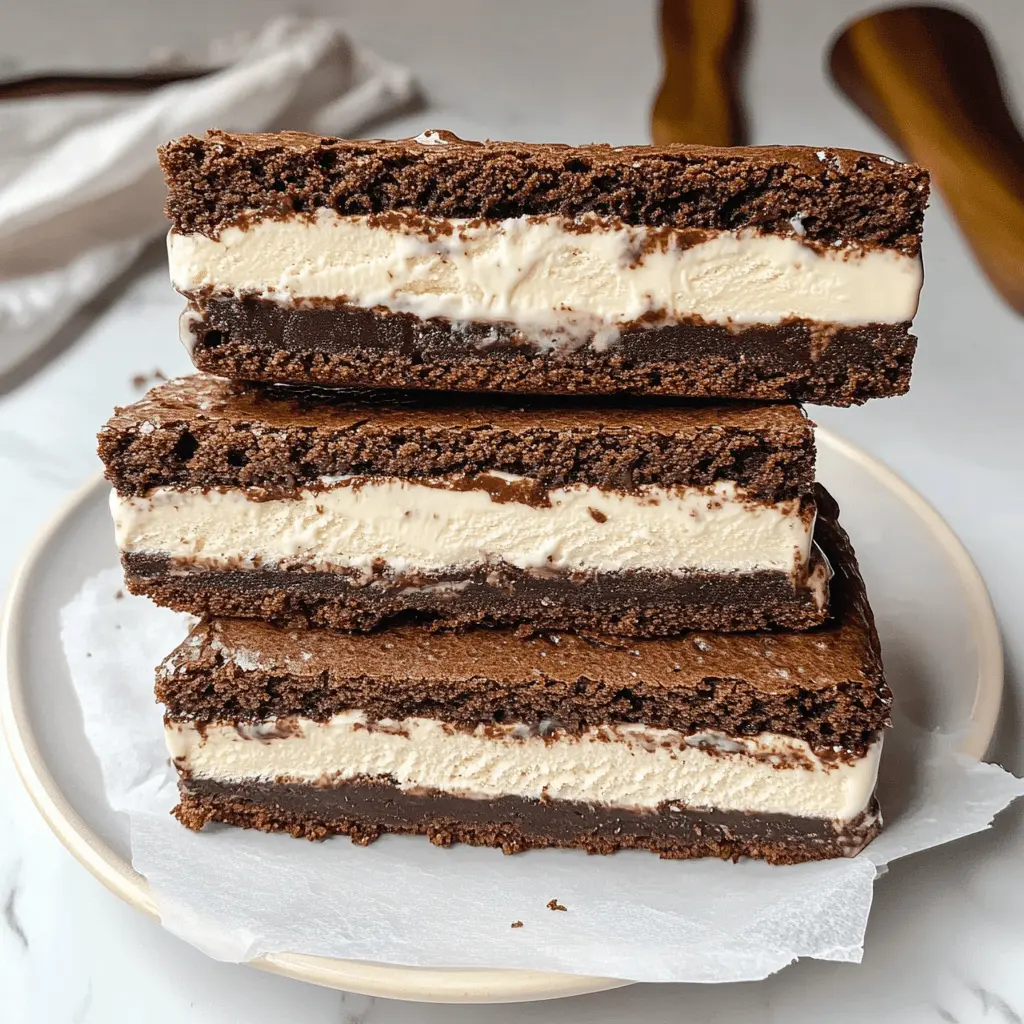 These Brownie Ice Cream Sandwiches are a delightful treat for any occasion! Rich chocolate brownies are paired perfectly with creamy ice cream for the ultimate dessert experience. With simple ingredients and an easy recipe, you can whip these up in no time. Save this pin for your next get-together or movie night! Your friends will love this sweet surprise!