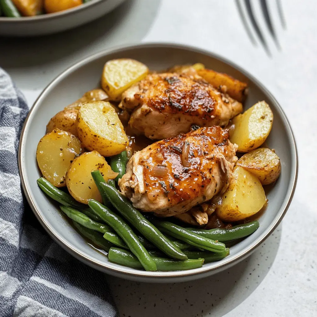 Warm up your family with this delightful Crockpot Chicken, Potatoes, and Green Beans recipe! This one-pot meal is full of tender chicken, hearty potatoes, and vibrant green beans, making it a comforting choice for any day. Perfect for busy evenings, just set it and forget it. Save this recipe to enjoy a hearty dinner that everyone will love!