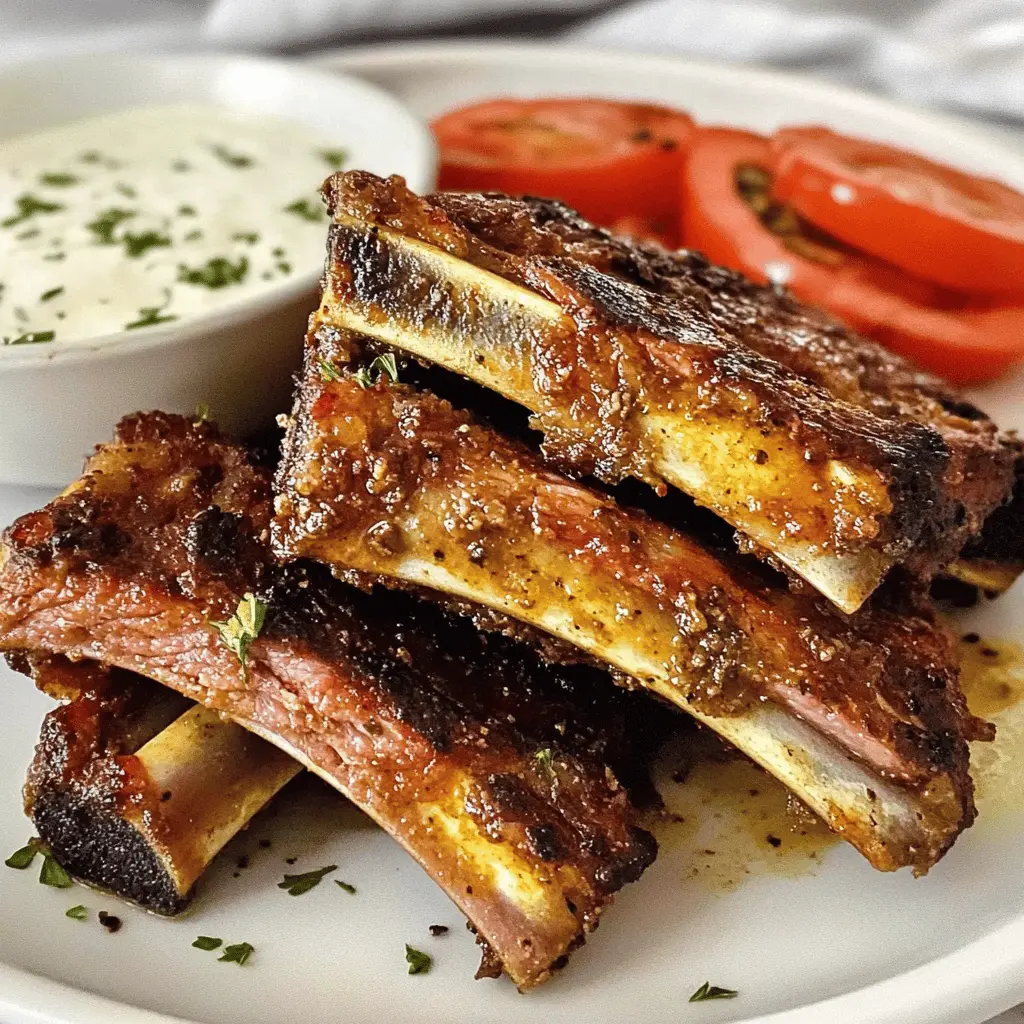 Get ready for a mouthwatering twist on classic ribs! These Easy Greek Ribs are marinated in zesty flavors and then baked to perfection before finishing on the grill for a delightful char. Featuring lemon, garlic, and herbs, this recipe delivers juicy, tender meat that's perfect for summer barbecues or weeknight dinners. Save this pin for an irresistible dish that will impress family and friends!