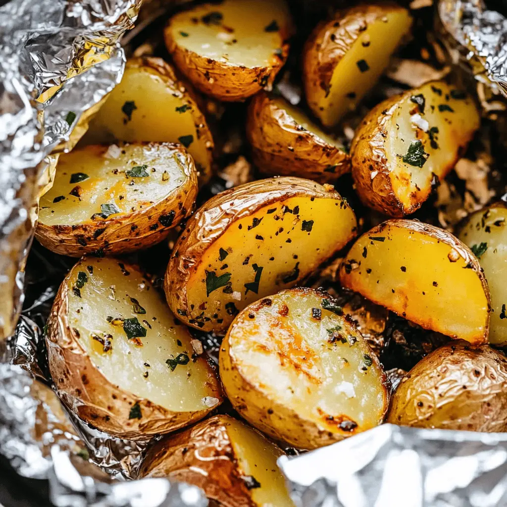 Get ready to enjoy mouthwatering Garlic Herb Grilled Potatoes in Foil! These perfectly seasoned, tender potatoes are infused with garlic and fresh herbs, making them a must-have side dish for any summer barbecue or weeknight dinner. Save this effortless recipe and impress your family and friends at your next gathering!