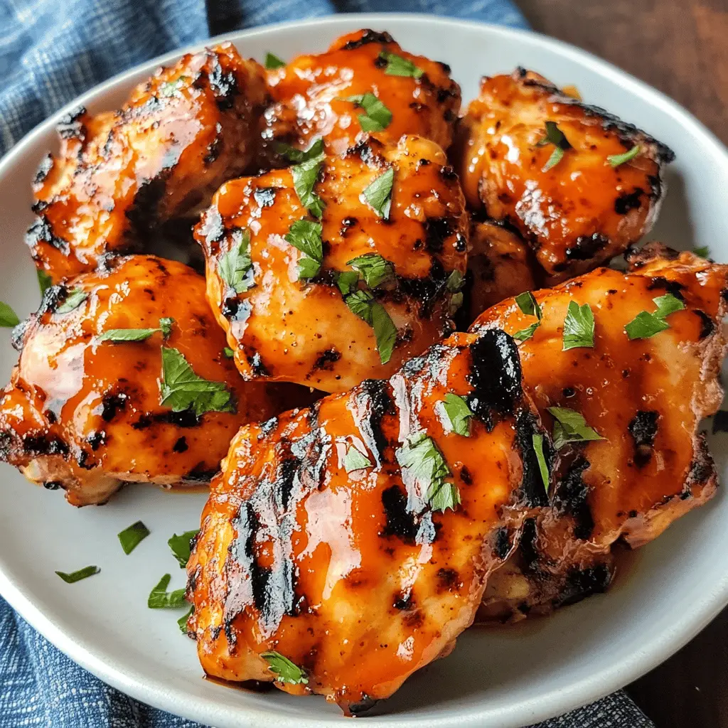 Turn up your grill game with these Grilled Honey Buffalo Chicken Thighs! Juicy, tender thighs are smothered in a sweet and spicy honey buffalo sauce, making them perfect for any summer cookout or family dinner. Ready in just 30 minutes, this recipe is a crowd-pleaser. Save it for your next barbecue and impress your guests!