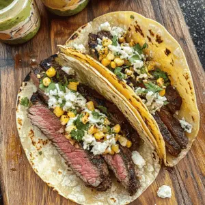 Enjoy a vibrant twist on taco night with these Grilled Steak Elote Tacos! Loaded with juicy steak, fresh corn, and zesty toppings, these tacos bring a burst of flavor. Perfect for summer gatherings or a delicious weeknight dinner. Don't forget to save this recipe for a fun family meal!