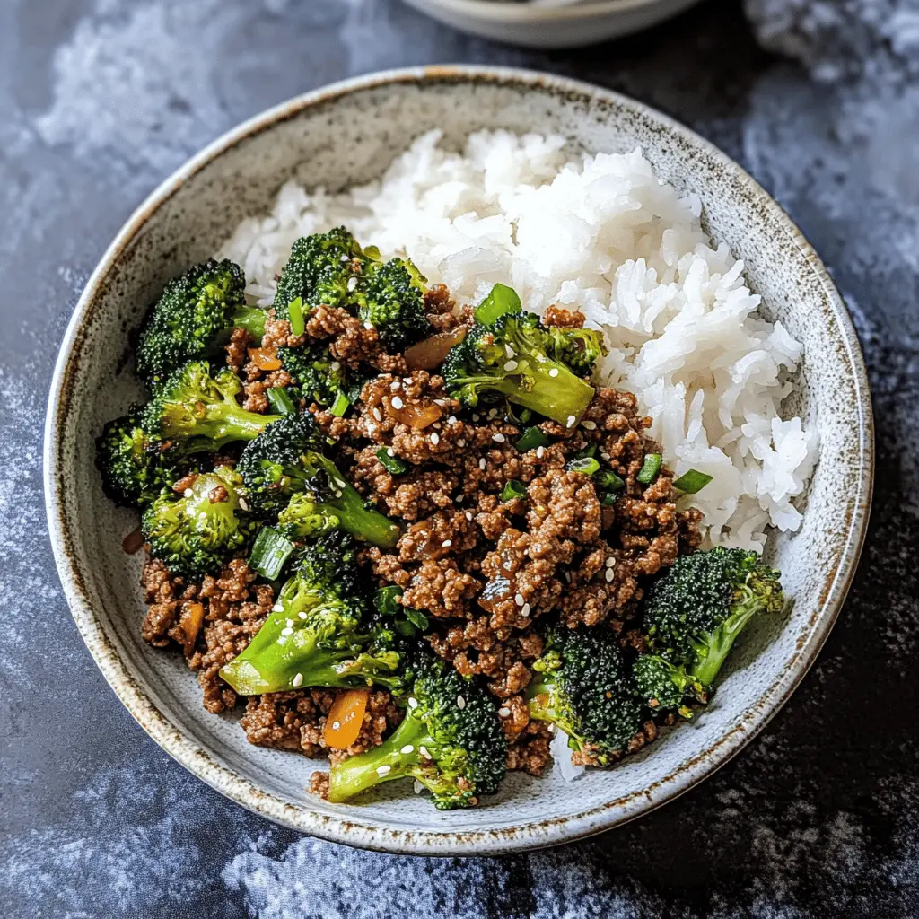 Transform your dinner routine with this easy Ground Beef and Broccoli recipe! Packed with tender beef and crisp broccoli, this dish is bursting with flavor and ready in just 30 minutes. Perfect for a busy weeknight or a cozy family meal. Don't forget to save this pin for your next cooking adventure!