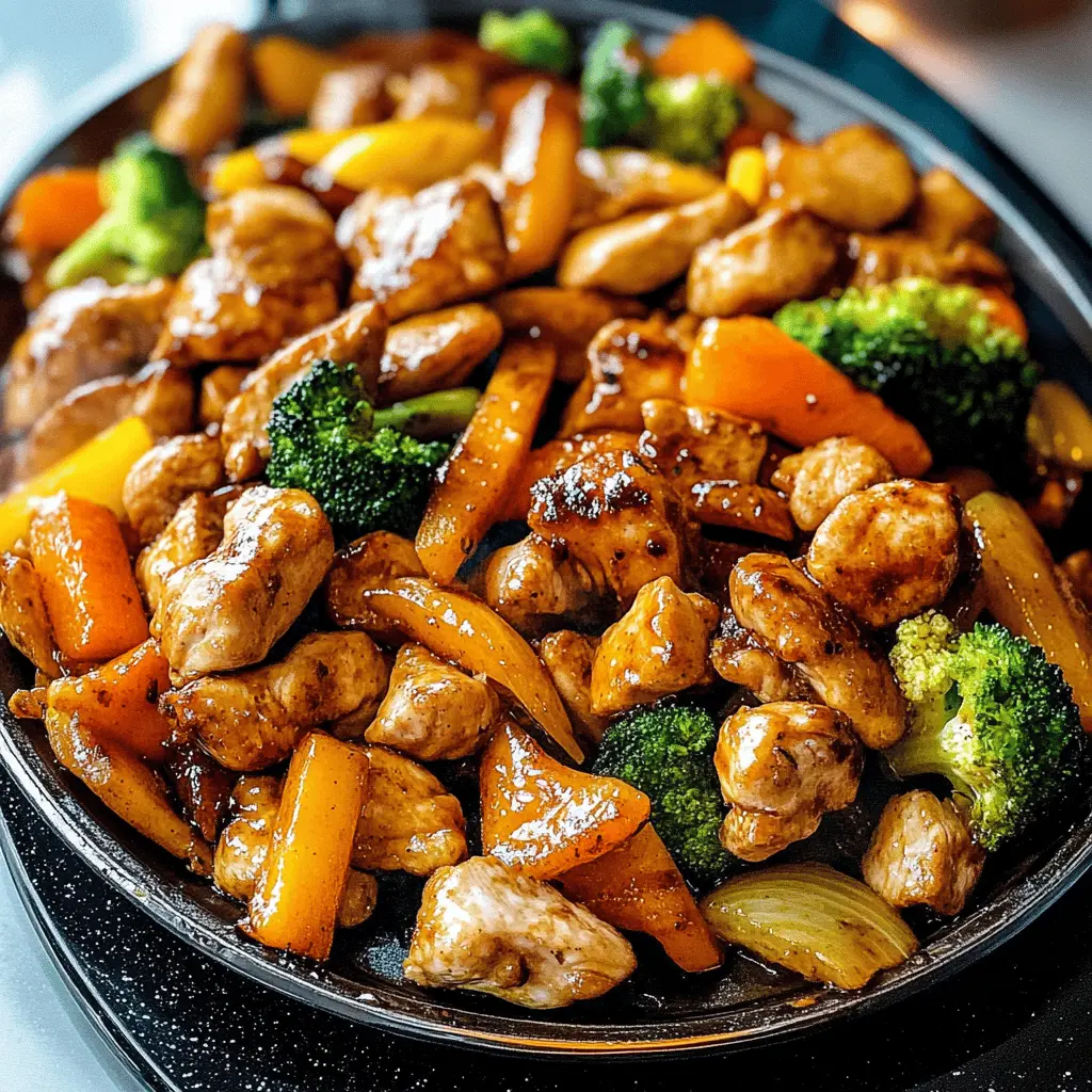 Relish the flavors of homemade Hibachi Chicken and Vegetables, featuring tender chicken, fresh veggies, and a delightful sauce! This quick and easy recipe is perfect for weeknight dinners or entertaining friends. Save this pin to enjoy a delicious taste of Japan in your kitchen anytime!