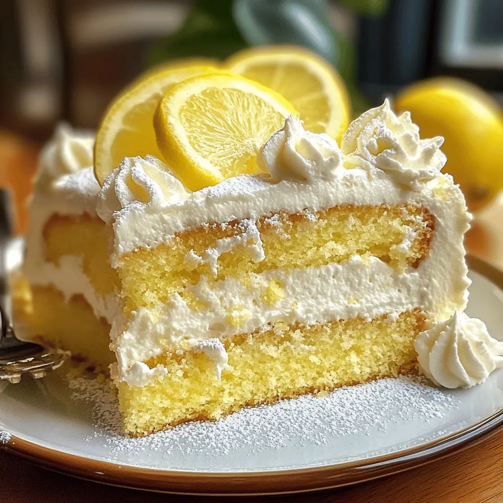 Light and refreshing, this Italian Lemon Cream Cake is the perfect dessert for any celebration! With layers of fluffy lemon sponge and rich cream, it brings a burst of sunshine to your table. It's easy to make and sure to impress your guests. Save this recipe for your next gathering or family dinner – they'll be asking for seconds!