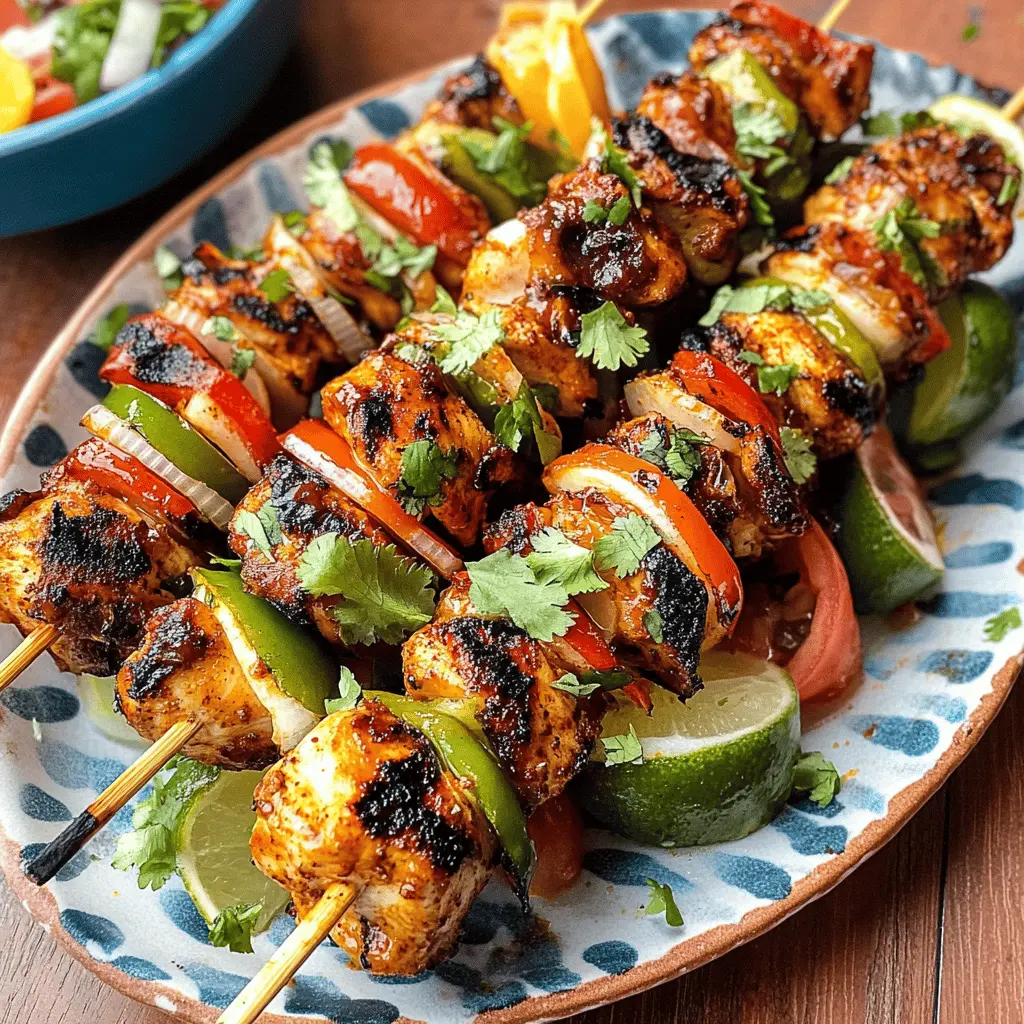 Get ready for a flavor-packed feast with these Mexican Barbecue Chicken Skewers! Juicy chicken marinated in zesty spices and grilled to perfection will make your taste buds dance. Perfect for summer BBQs or a cozy dinner, these skewers are simple to prepare and sure to impress. Save this recipe for your next gathering and enjoy a burst of deliciousness!