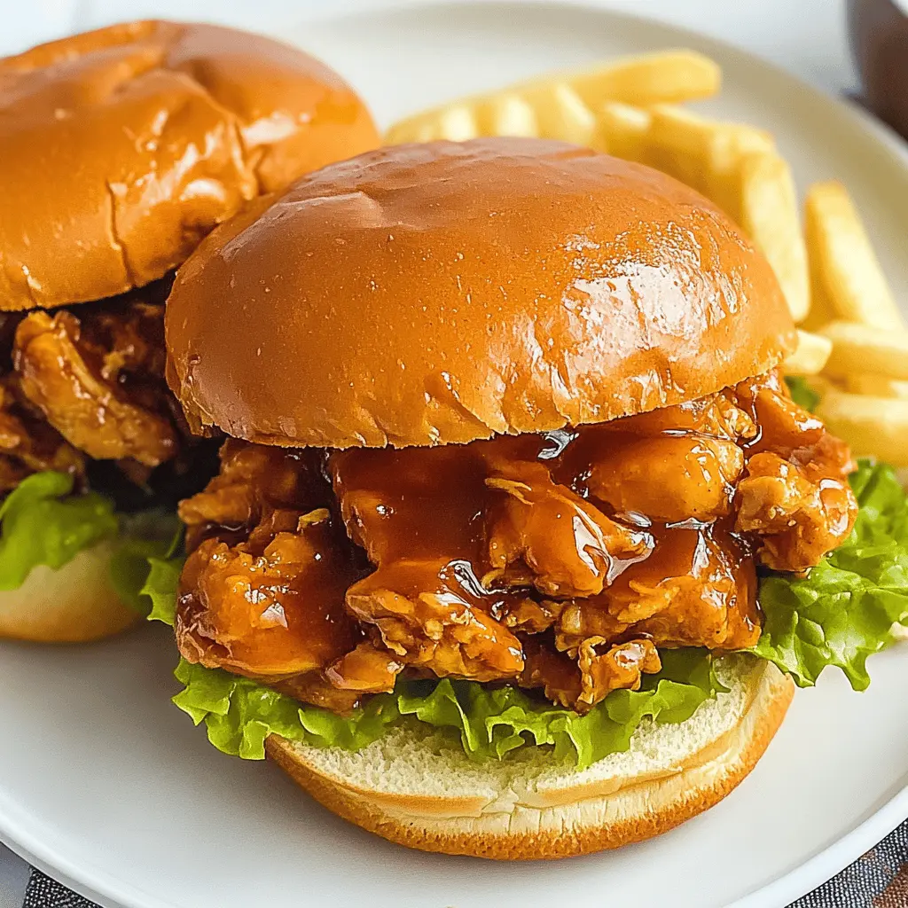 These Slow Cooker Hot Honey Chicken Sandwiches are a game-changer for busy days! Juicy chicken smothered in a sweet and spicy honey sauce, all cooked to perfection in your slow cooker. Perfect for game day or a family dinner, just pile it on a soft bun and enjoy! Save this recipe for an easy and delicious meal that everyone will love!