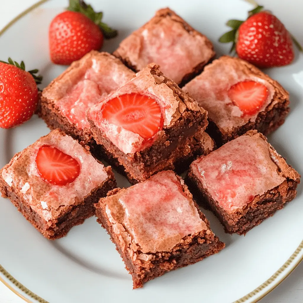 Enjoy the perfect blend of rich chocolate and fresh strawberries with these Strawberry Brownies! This delightful treat boasts a fudgy texture and a burst of berry flavor that will make your taste buds dance. Ideal for gatherings, picnics, or a sweet afternoon snack. Save this recipe to impress your friends and family at your next get-together!
