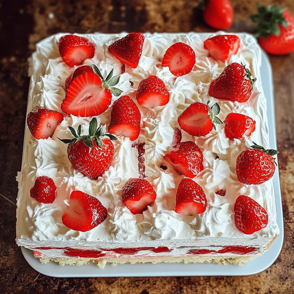 Beat the heat with this easy No-Bake Strawberry Icebox Cake! Layered with fresh strawberries, whipped cream, and graham crackers, it’s a delightful treat perfect for summer gatherings or cozy family nights. This no-fuss dessert comes together in minutes and looks stunning on any table. Don’t forget to save this recipe for a refreshing indulgence on warm days!