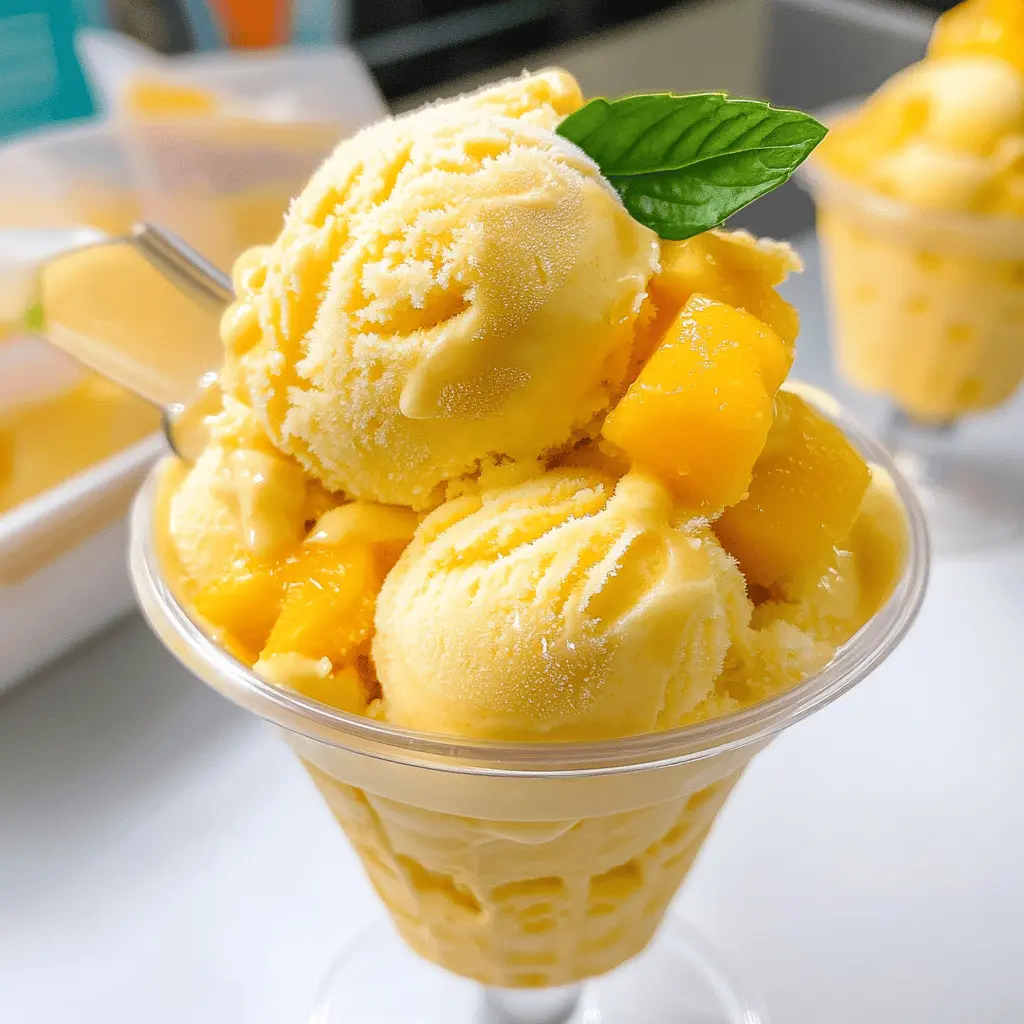 Easy Coconut Mango Ice Cream Recipe