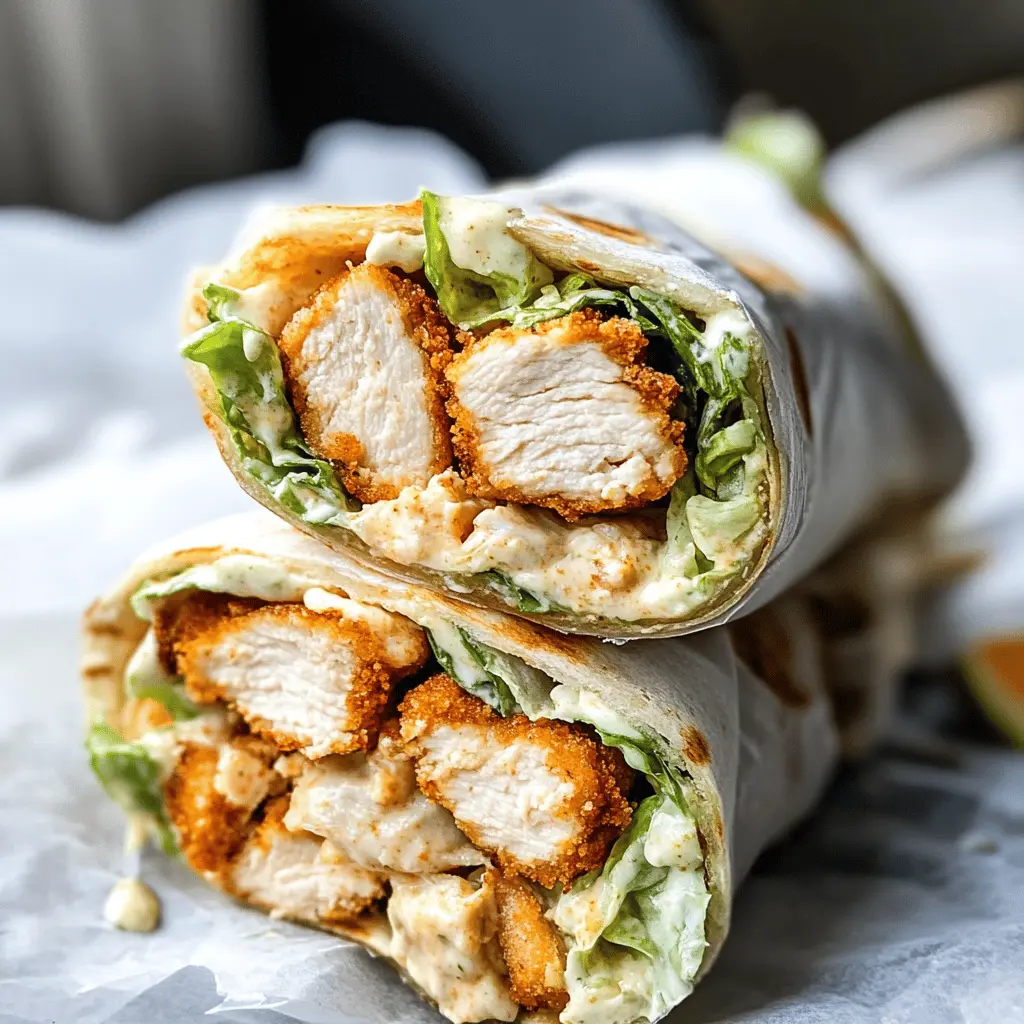 Easy Chicken Caesar Wrap Recipe