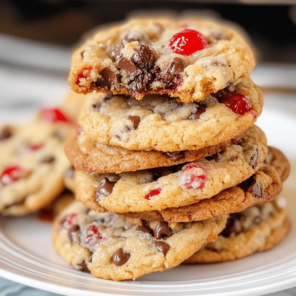 Easy Maraschino Cherry Chocolate Chip Cookies Recipe