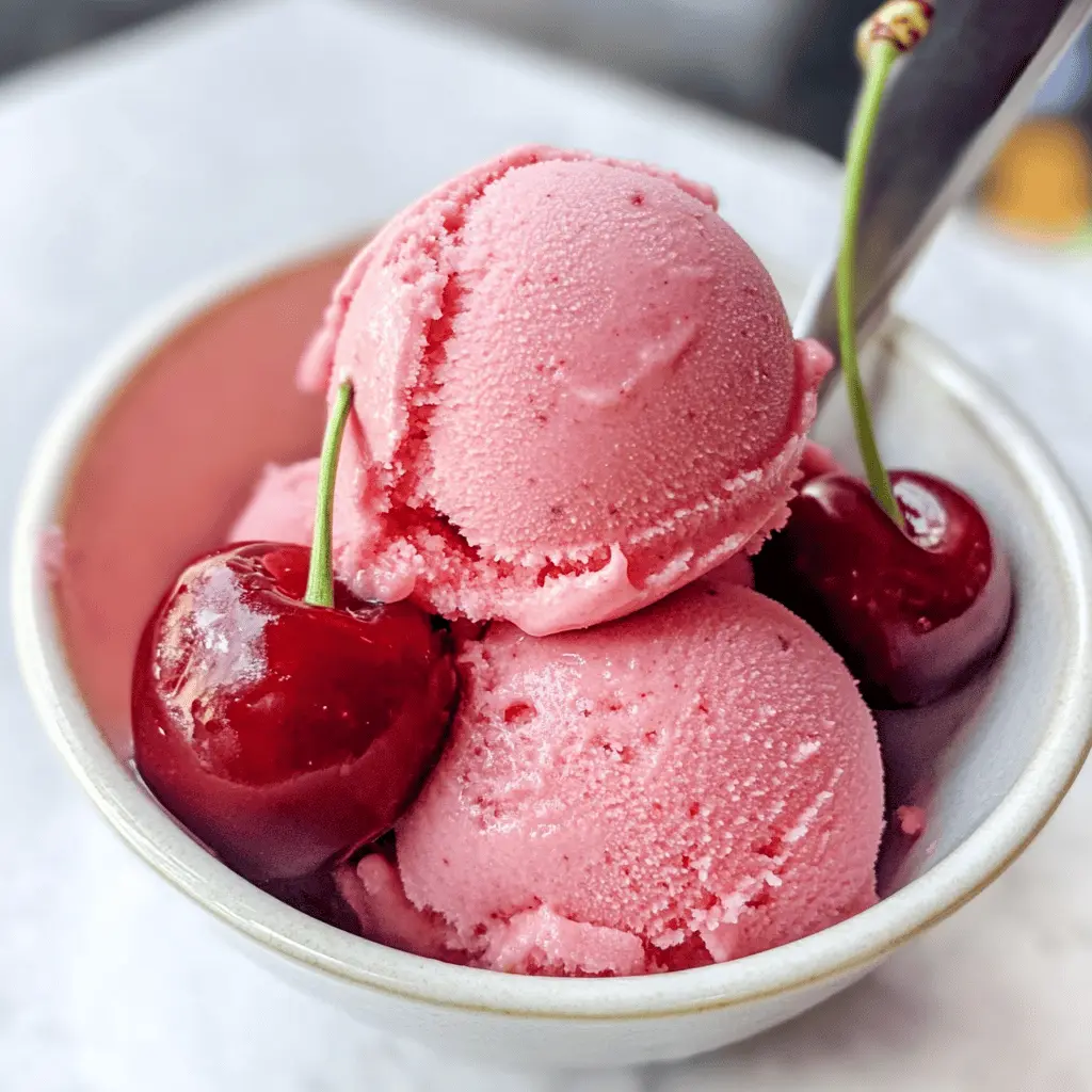 Easy Fresh Cherry Sorbet Recipe