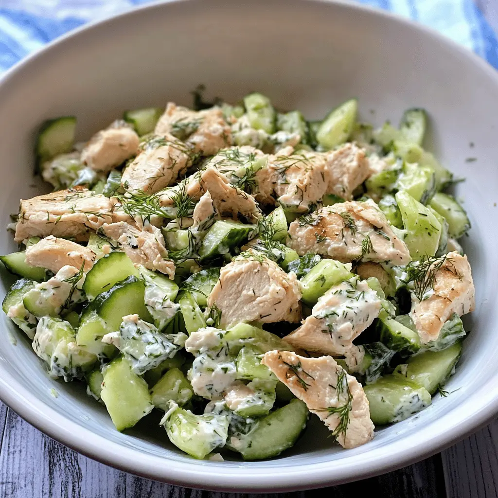 Easy Cucumber Dill Greek Yogurt Chicken Salad