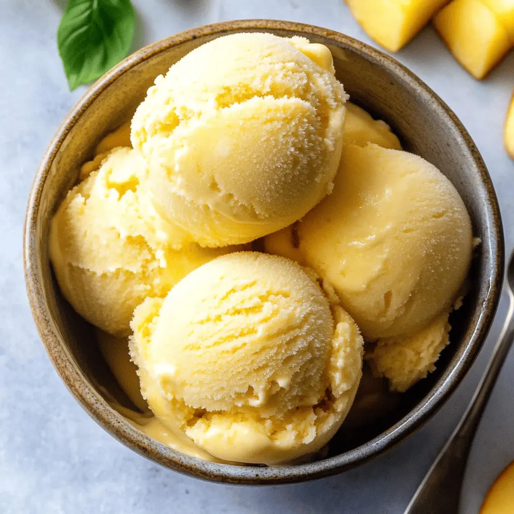 Easy 3-Ingredient Mango Ice Cream Recipe