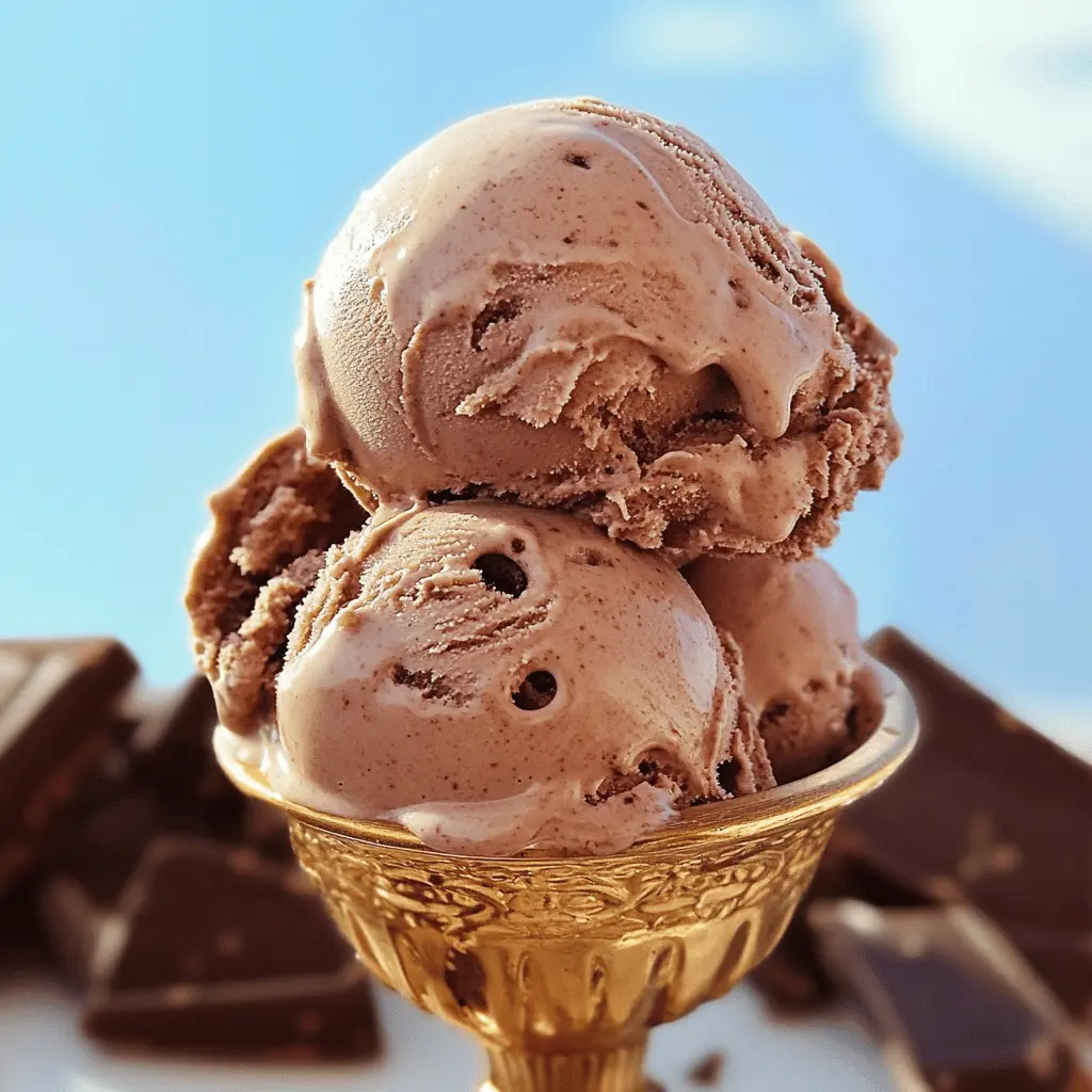 Easy Creamy Chocolate Custard Ice Cream Recipe