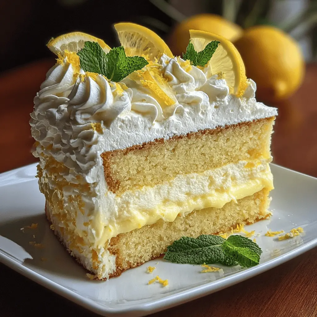 Easy Italian Lemon Cream Cake Recipe