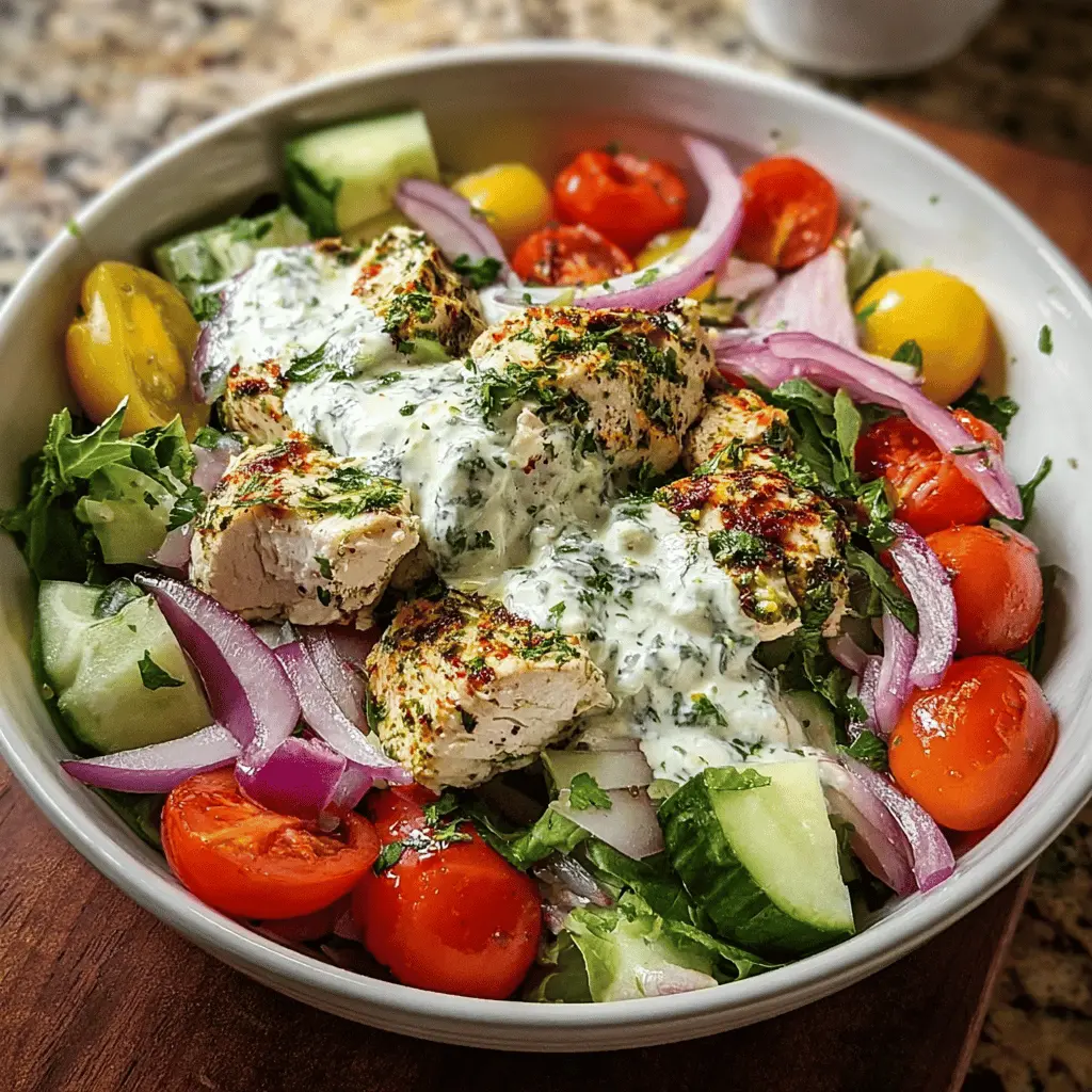 Easy Mediterranean Tzatziki Chicken Salad Recipe