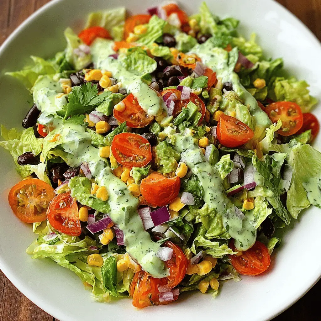 Easy Southwestern Chopped Salad with Cilantro-Lime Dressing