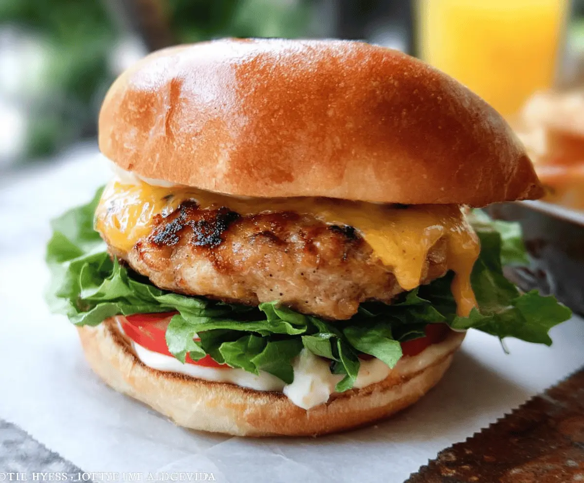Easy Cheddar Ranch Chicken Burgers Recipe