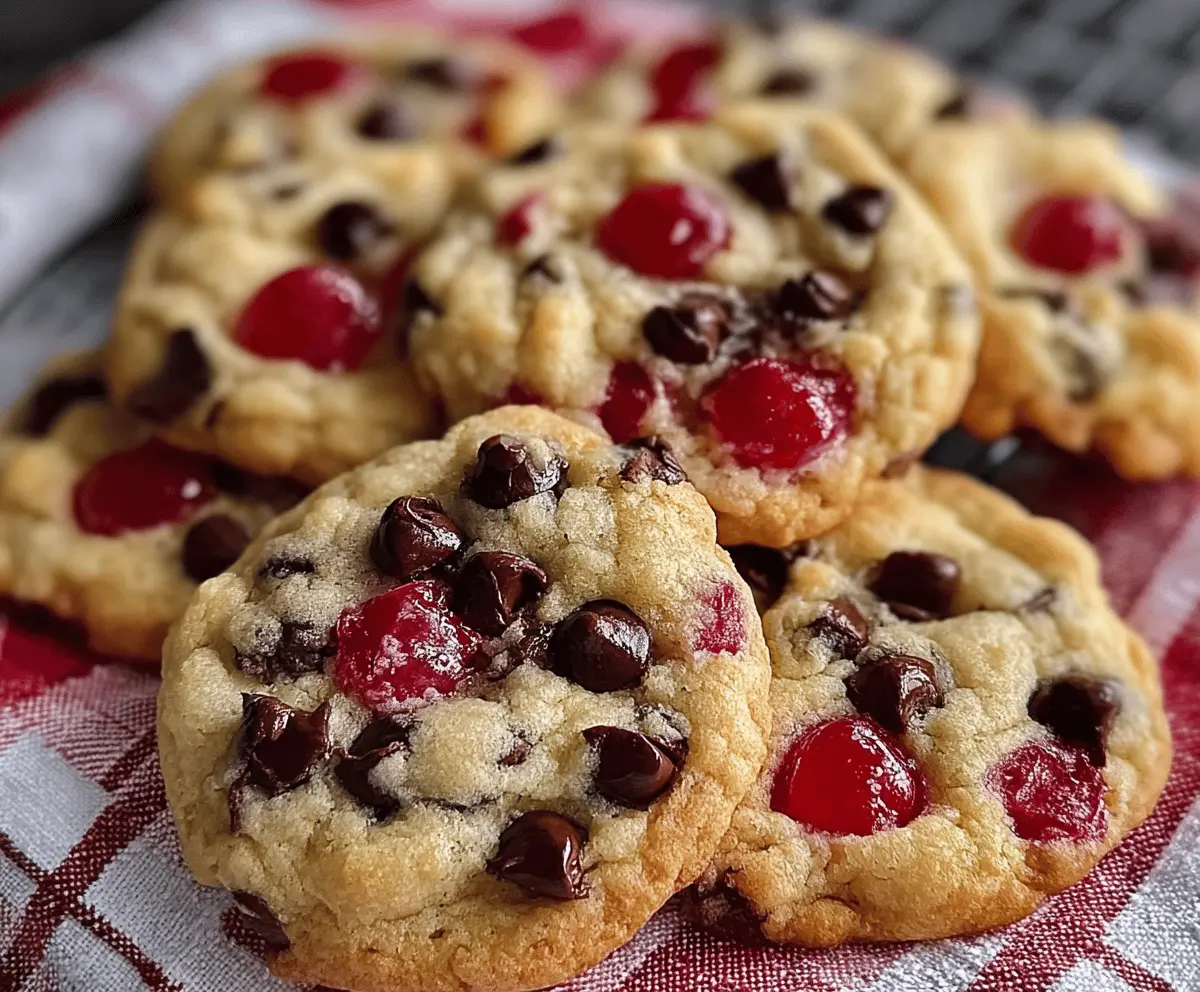 Easy Maraschino Cherry Chocolate Chip Cookies Recipe