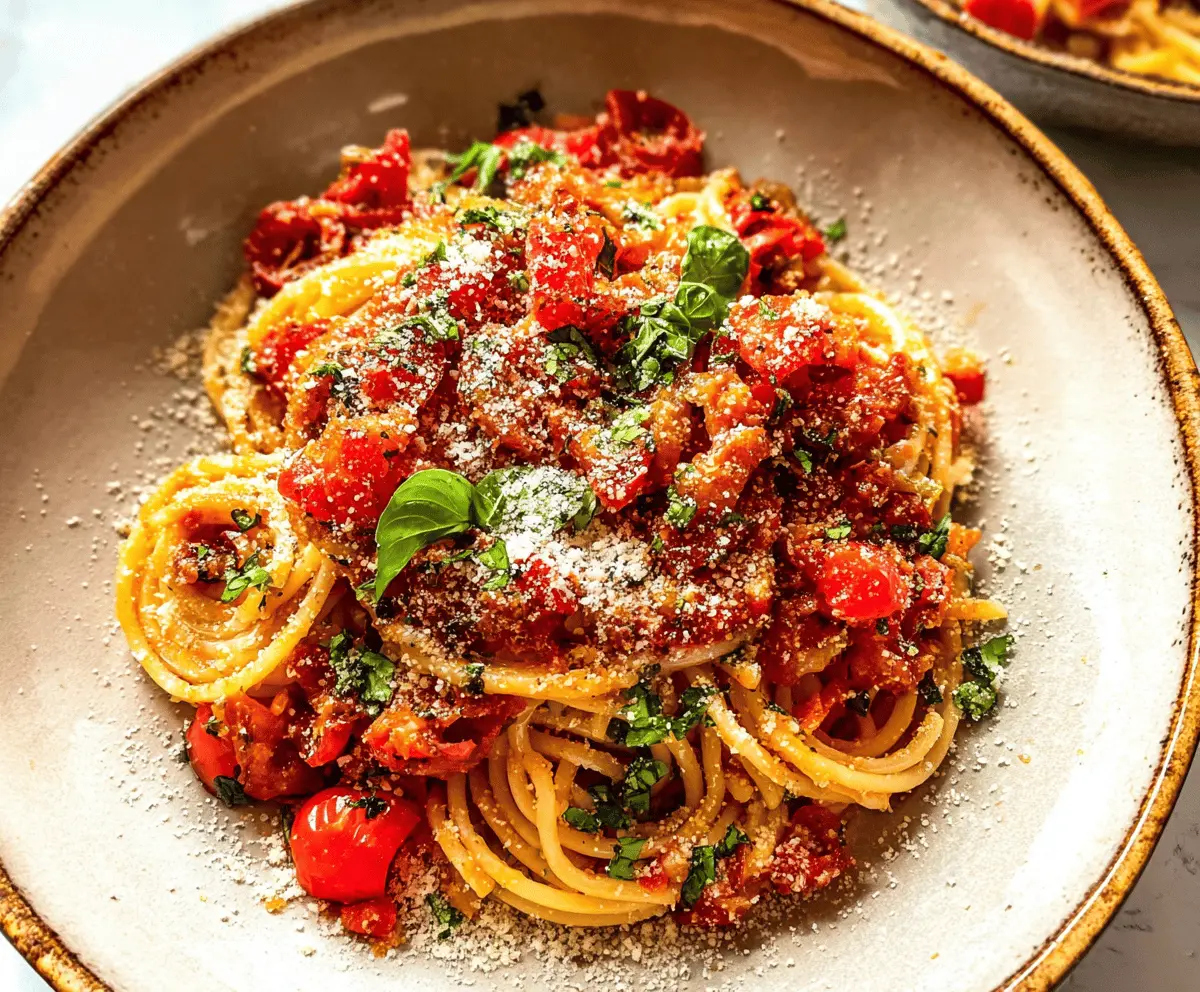 Easy Bruschetta Pasta Recipe for Dinner