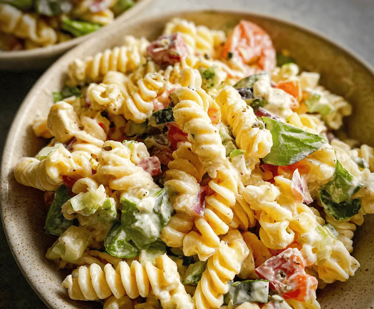 Easy Creamy Pasta Salad Recipe