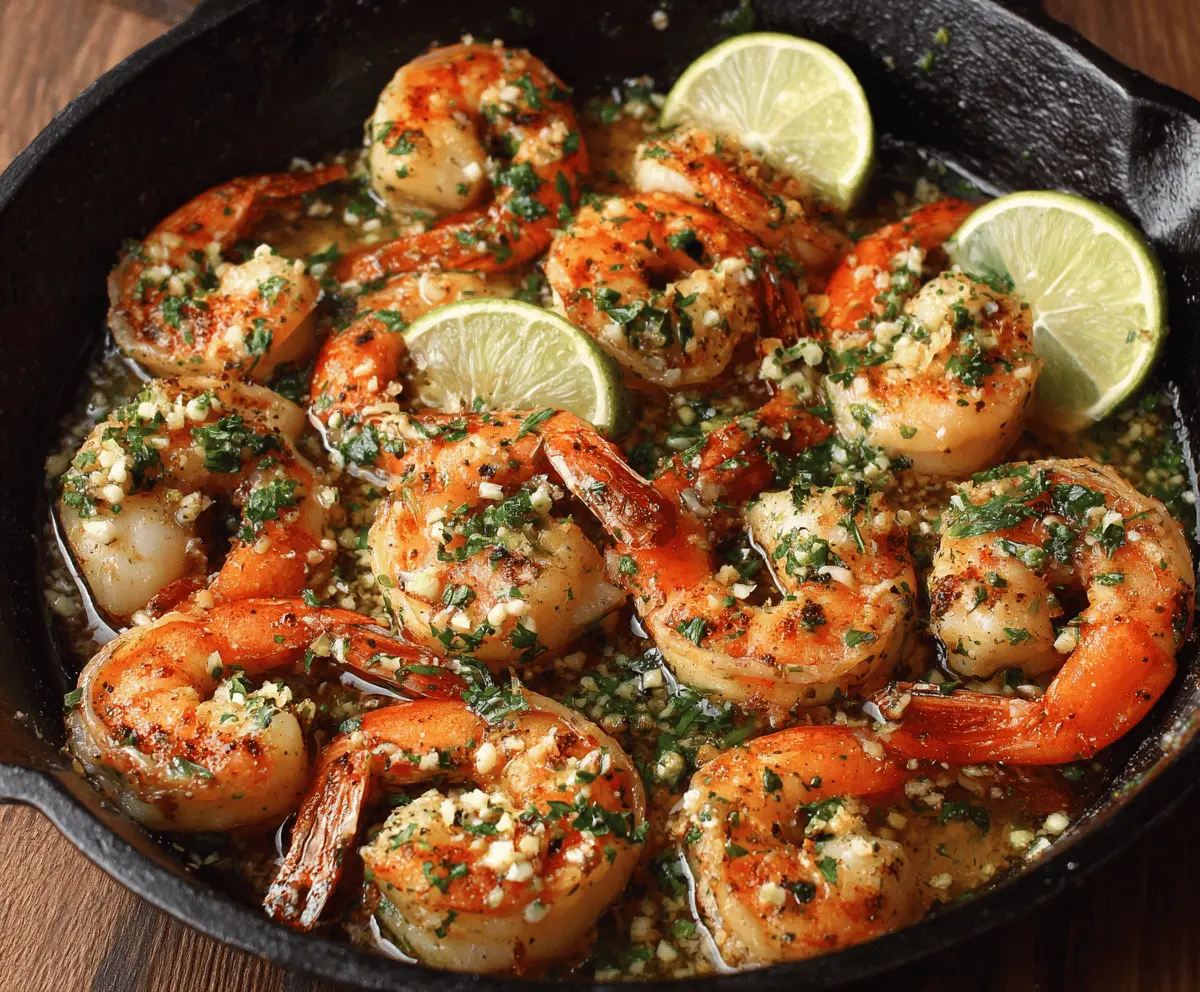 Garlic Butter Shrimp Skillet