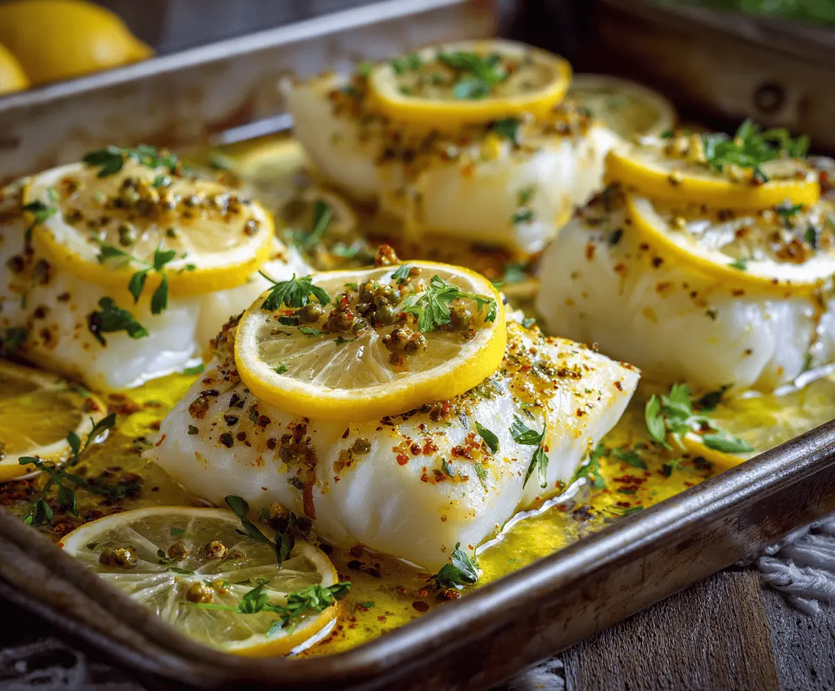 Baked Cod with Lemon