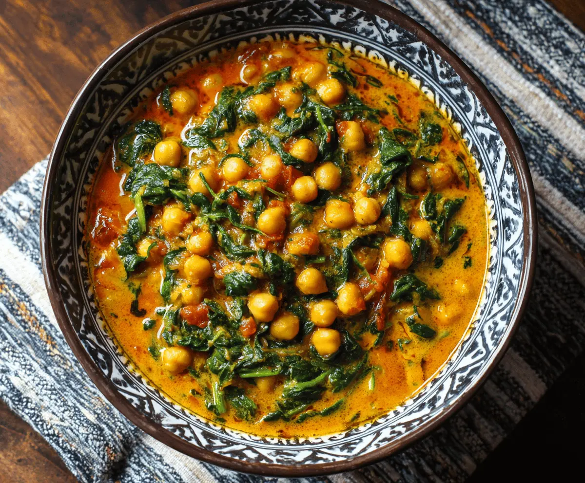 Chickpea Curry with Spinach
