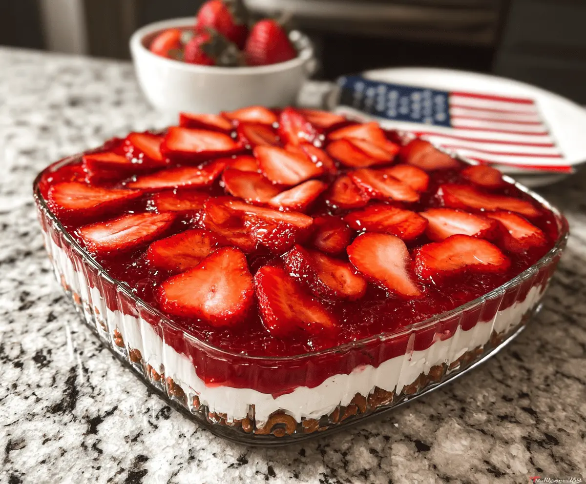 Easy Strawberry Pretzel Jello Salad Recipe