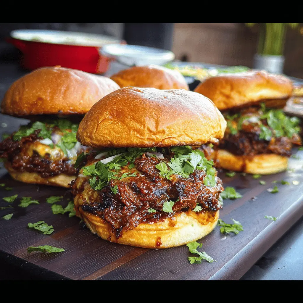 Smoked Beef Birria Burgers with Melty Cheese