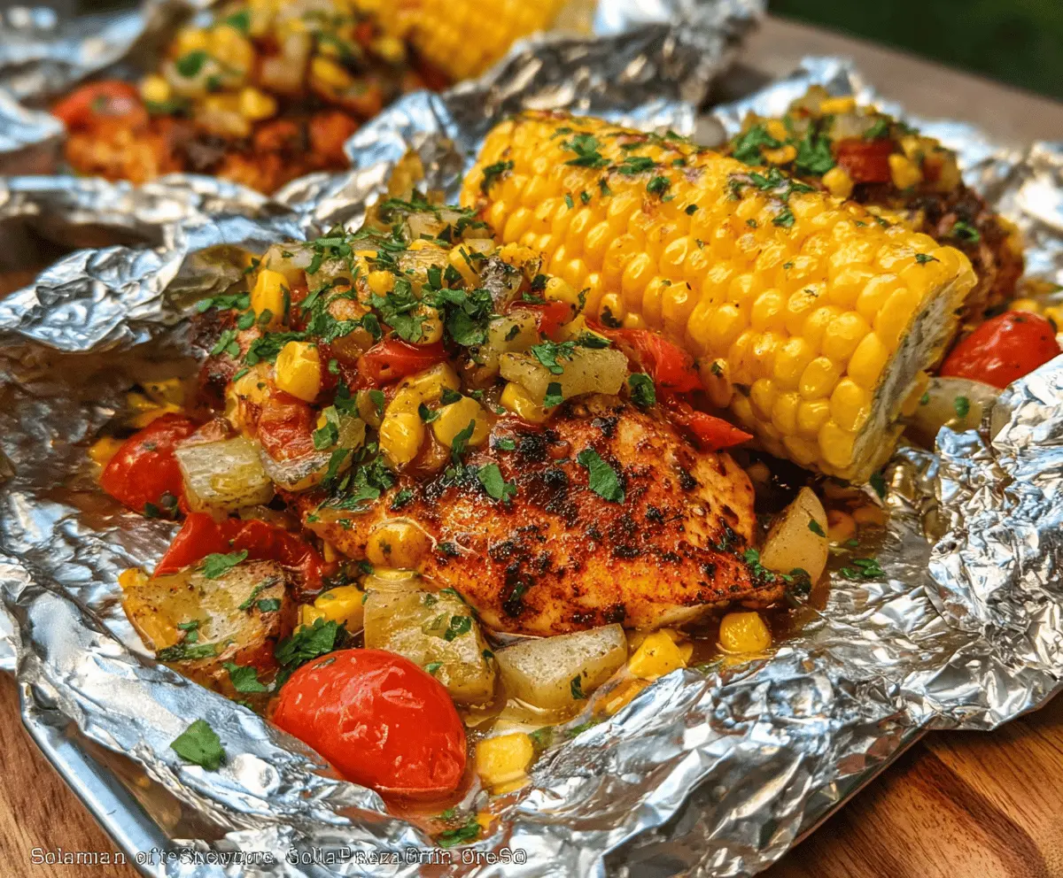 Easy Santa Fe Chicken Foil Packets Recipe