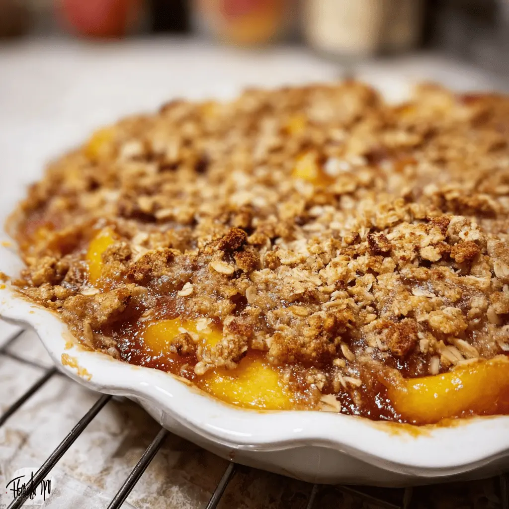 Easy Nectarine Crisp With Cinnamon Oat Pecan Streusel
