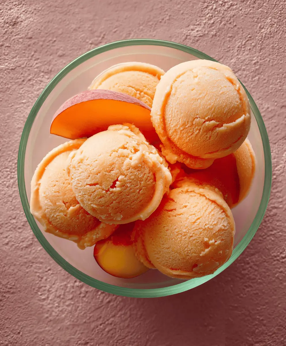Easy Homemade Peach Sorbet Recipe