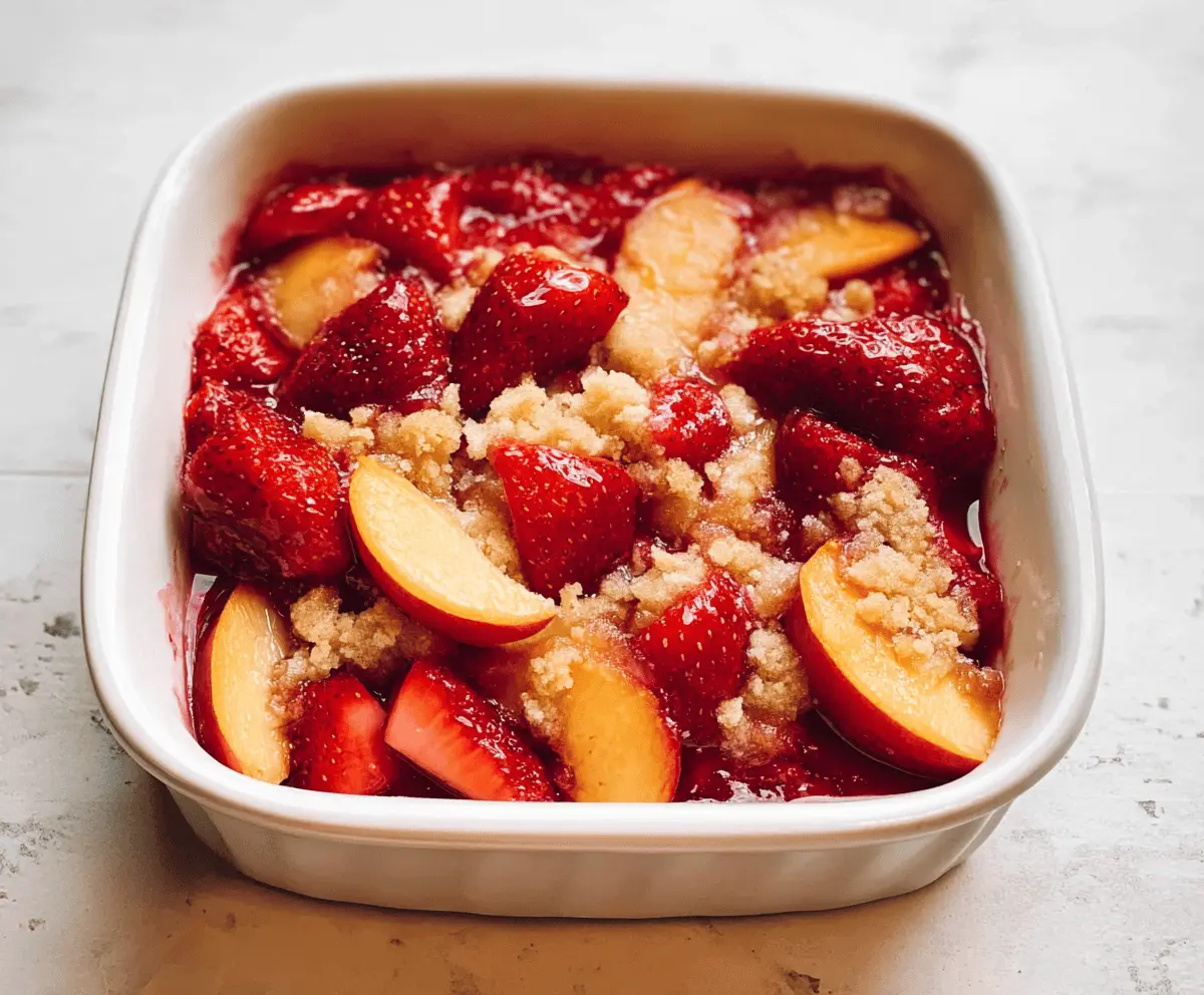 Easy Strawberry Peach Crumble Recipe