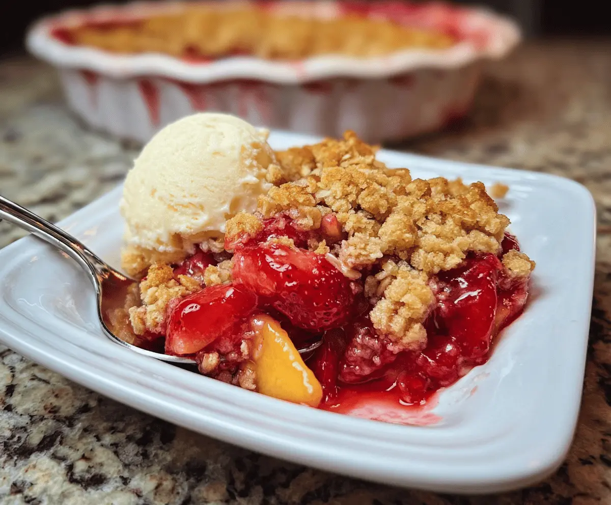 Easy Strawberry Peach Crisp Recipe
