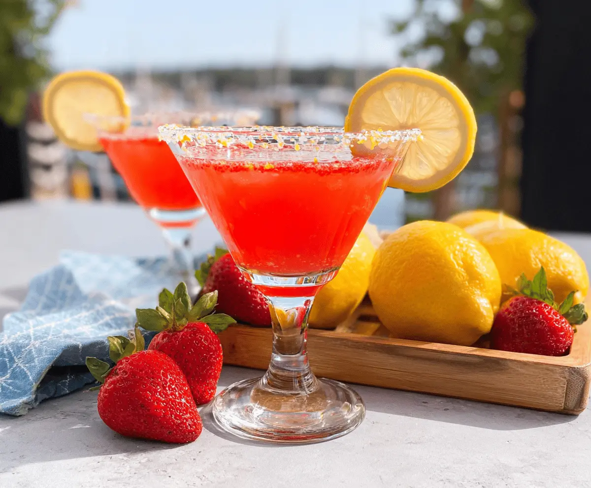 Refreshing Strawberry Lemon Drop Martini Recipe