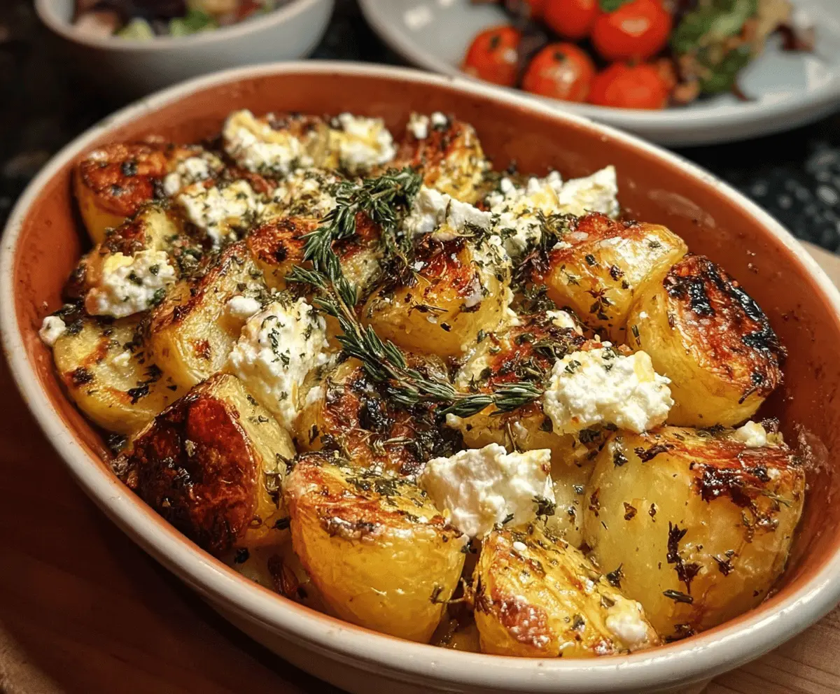 Cheesy Baked Feta Potatoes Recipe