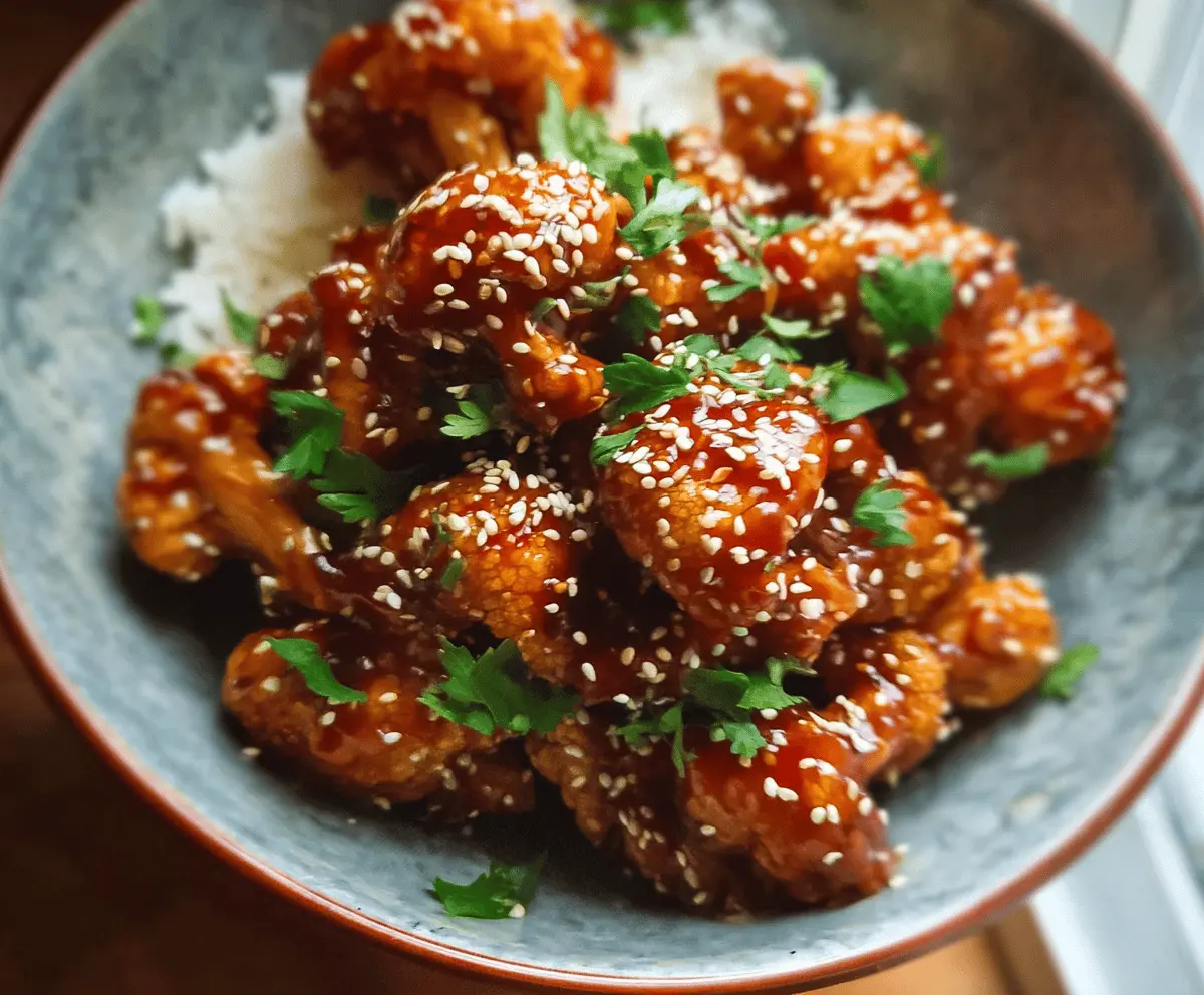 Easy Sticky Sesame Cauliflower Recipe