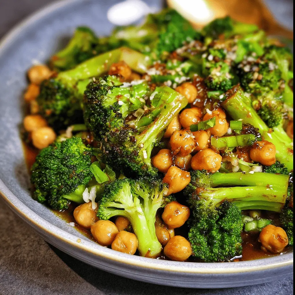 Garlic Broccoli Chickpea Stir Fry Recipe