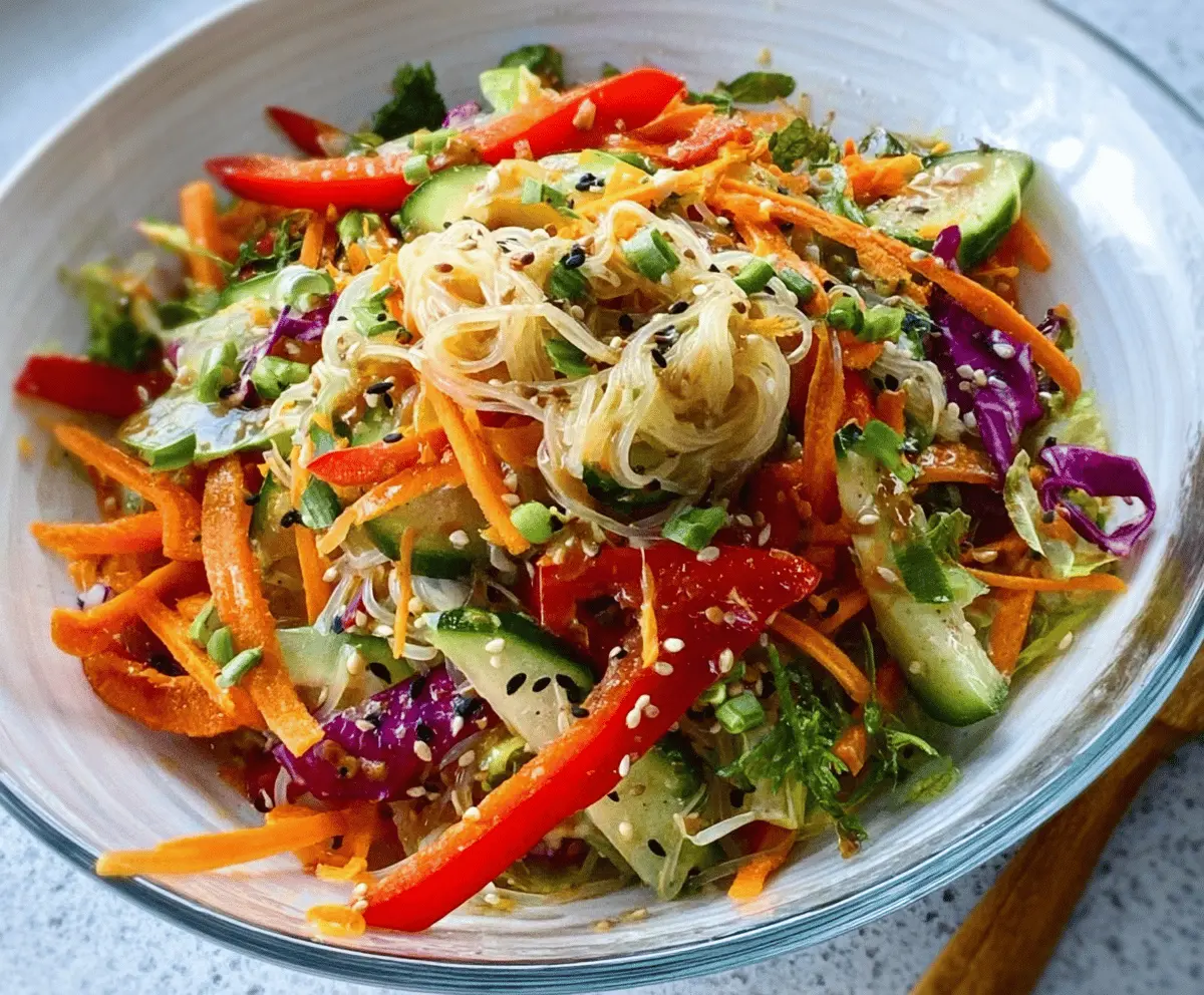 Fresh Spring Roll Salad With Spicy Ginger Dressing