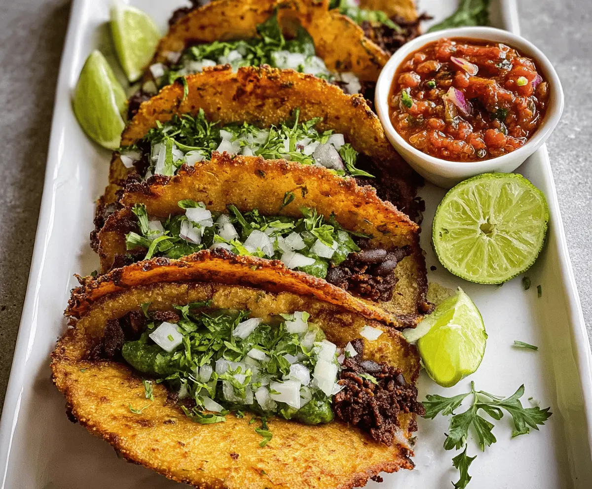 Easy Crispy Black Bean Tacos Recipe