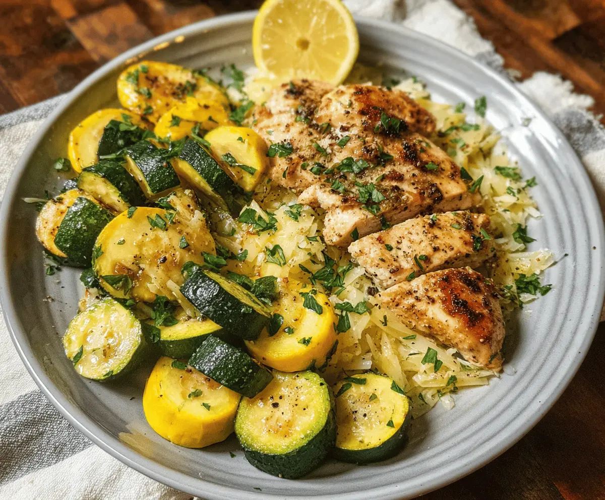 Easy Healthy Chicken Breast with Zucchini and Squash