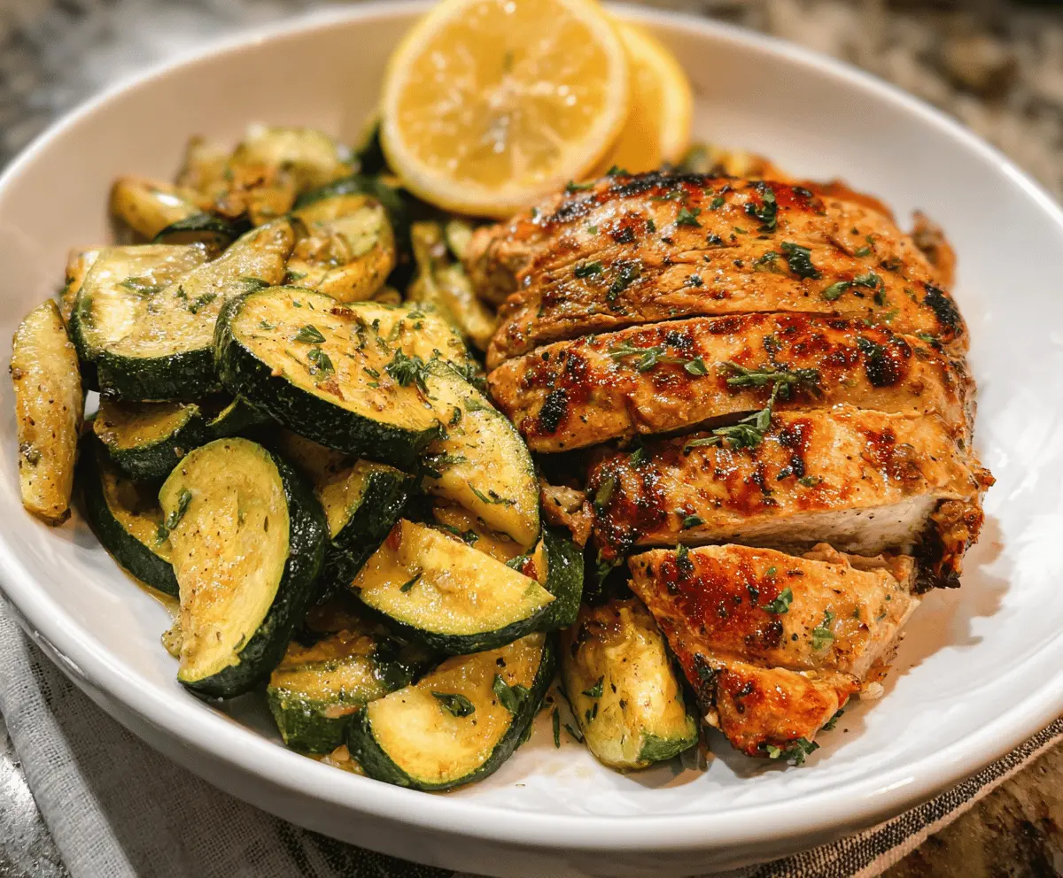Easy Asado Chicken with Sauteed Lemon Zucchini